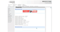 Desktop Screenshot of kalkulator.medycyna.anauk.net
